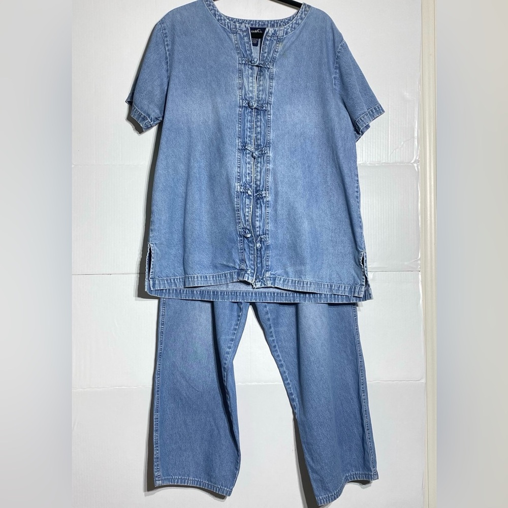 Two pieces pants denim & co. Jeans set